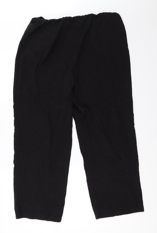 Constance Wood Womens Black Trousers Size 18 L27 in
