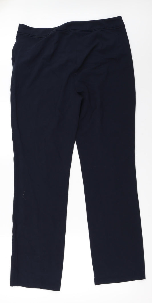 Marks and Spencer Womens Blue Trousers Size 14 L32 in