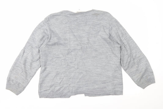 Florida Womens Grey Striped Pullover Jumper Size M