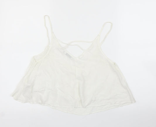 Bershka Womens White Camisole Blouse Size M