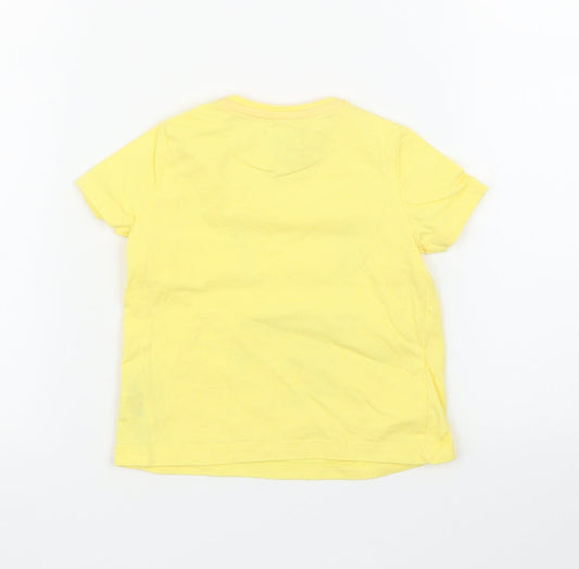 Fred & Flo Girls Yellow Basic T-Shirt Size 6-9 Months