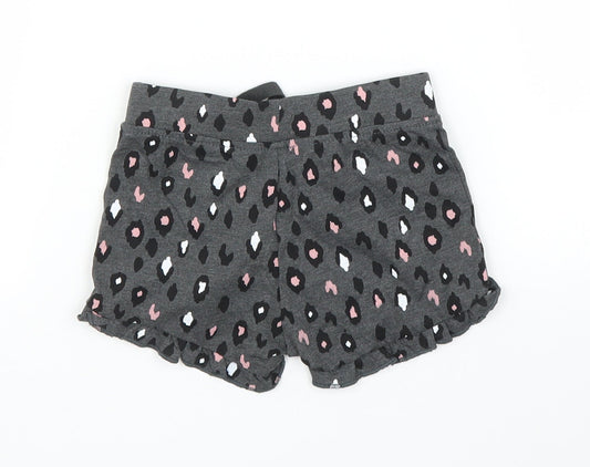 Primark Girls Grey Animal Print Capri Leggings Size 9 Months - Shorts