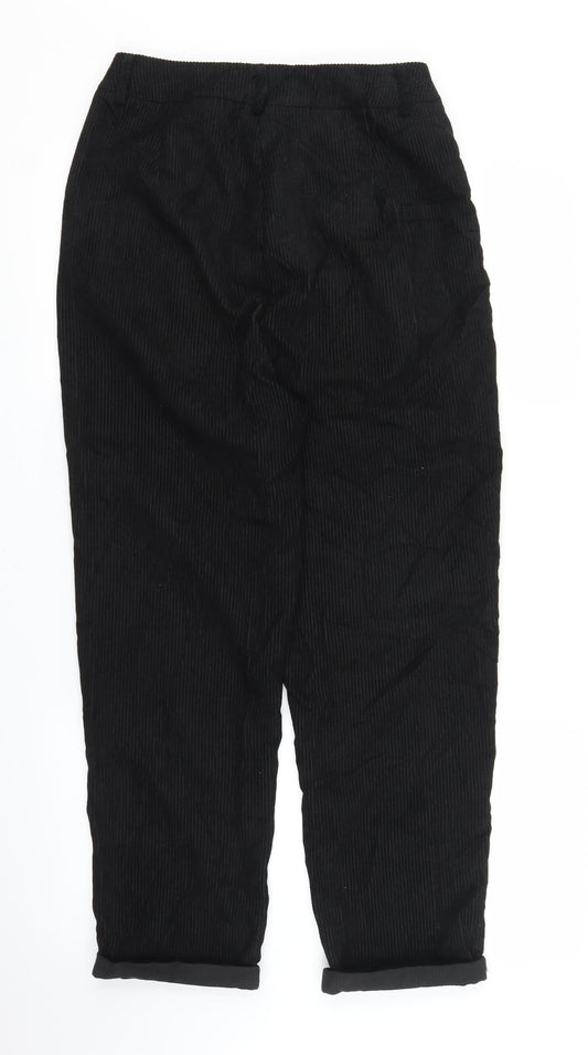 SheIn Womens Black Corduroy Mom Jeans Size M L24 in