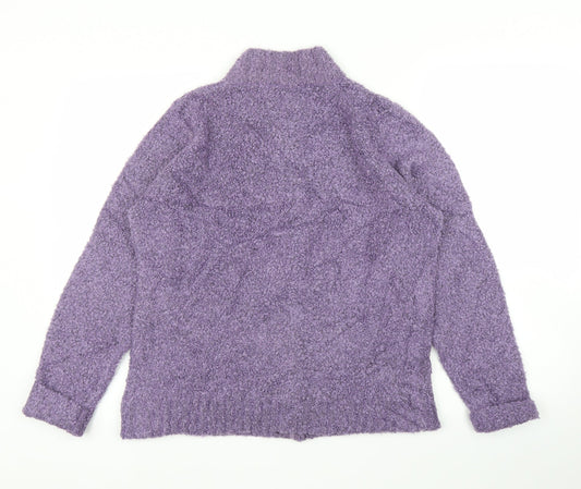 EWM Womens Purple Full Zip Jumper Size 14