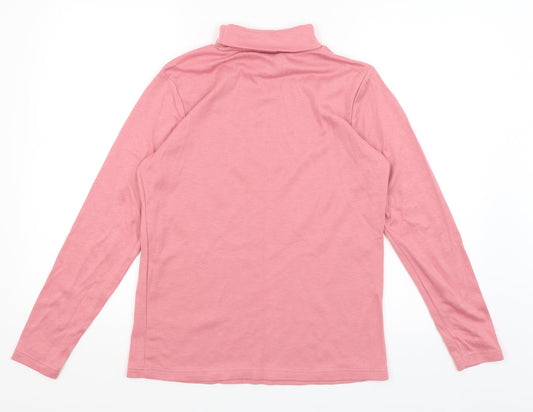 Afibel Womens Pink Basic T-Shirt Size 14