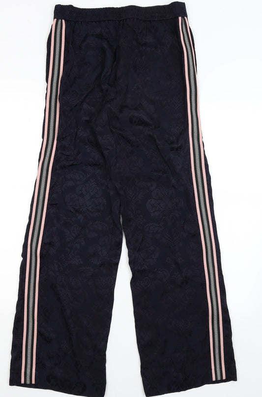 River Island Womens Blue Paisley Trousers Size 12 L30 in