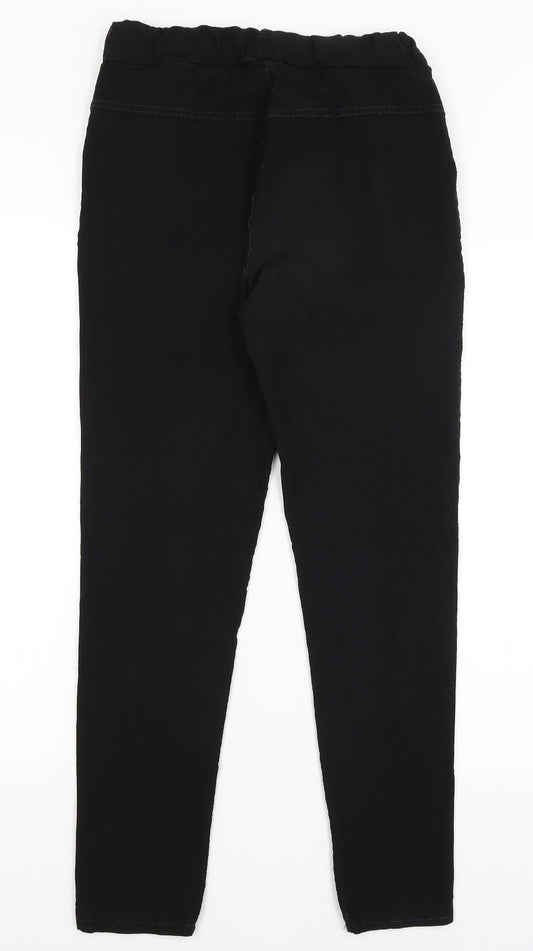 Preworn Womens Black Trousers Size 10 L26 in