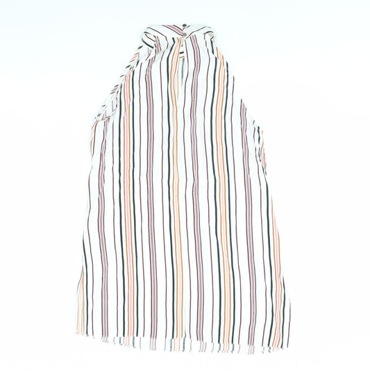 Miss Selfridge Womens White Striped Basic Tank Size 10