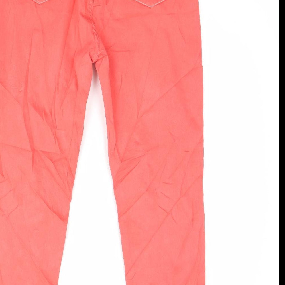 Stressmoda Womens Pink Denim Skinny Jeans Size L L30 in