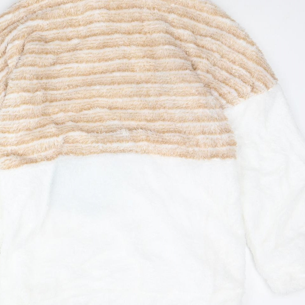 Preworn Womens White Henley Jumper Size S