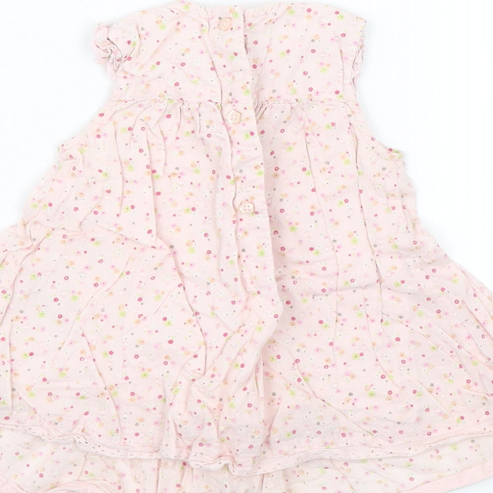 George Baby Pink Floral Shift Size 9-12 Months