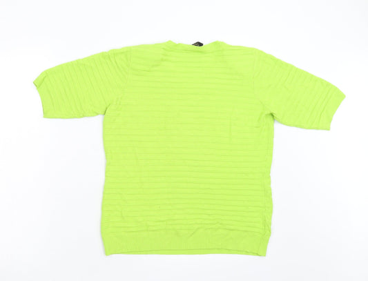 Eugene Klein Womens Green Knit Pullover Jumper Size M