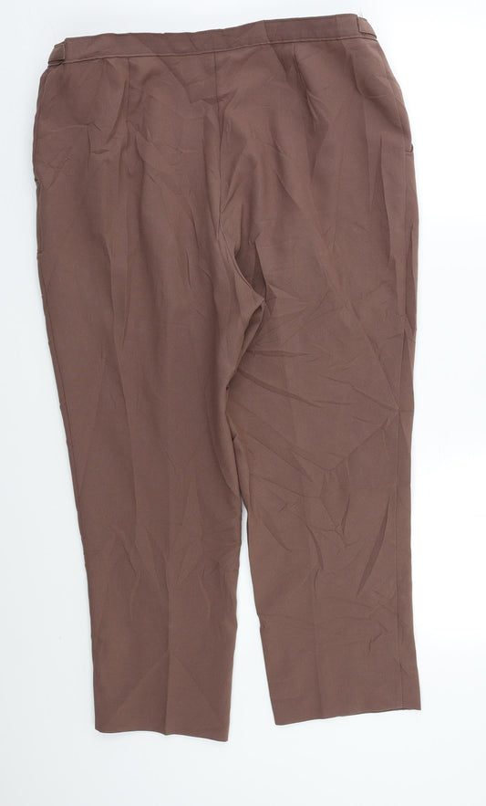 Damart Womens Brown Trousers Size 18 L25 in