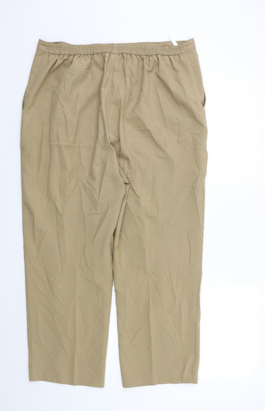 EWM Womens Beige Trousers Size 20 L25 in