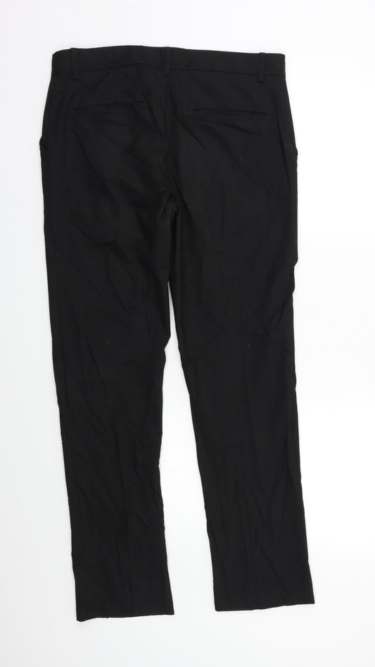M&S Womens Black Dress Pants Trousers Size 10 L30 in