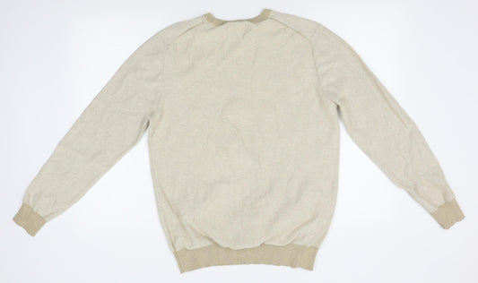 Primark Mens Beige Striped Pullover Jumper Size M