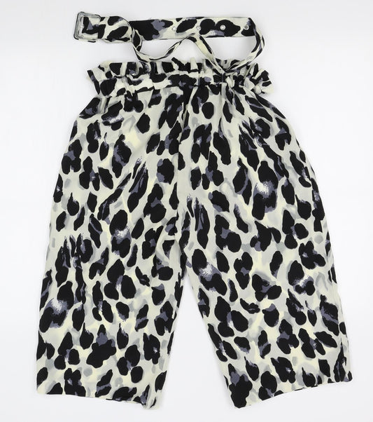 unique21 Womens Beige Animal Print Chino Shorts Size 8