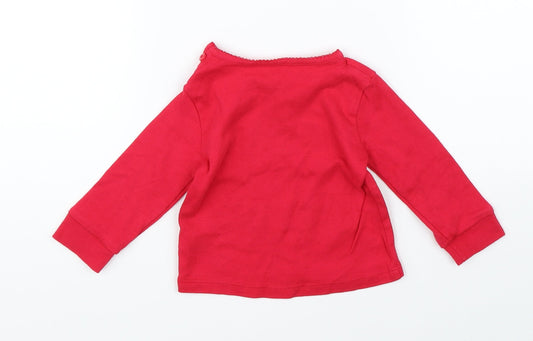 Primark Girls Red Basic T-Shirt Size 6-9 Months
