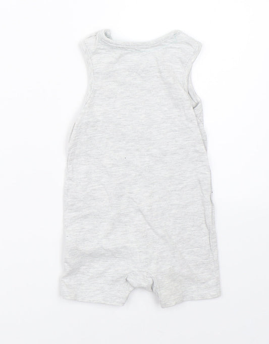 F&F Boys Grey Dungaree One-Piece Size 3-6 Months