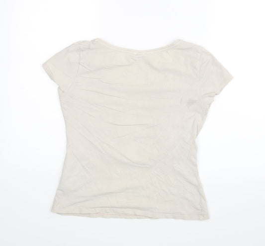H&M Womens Beige Basic Blouse Size M