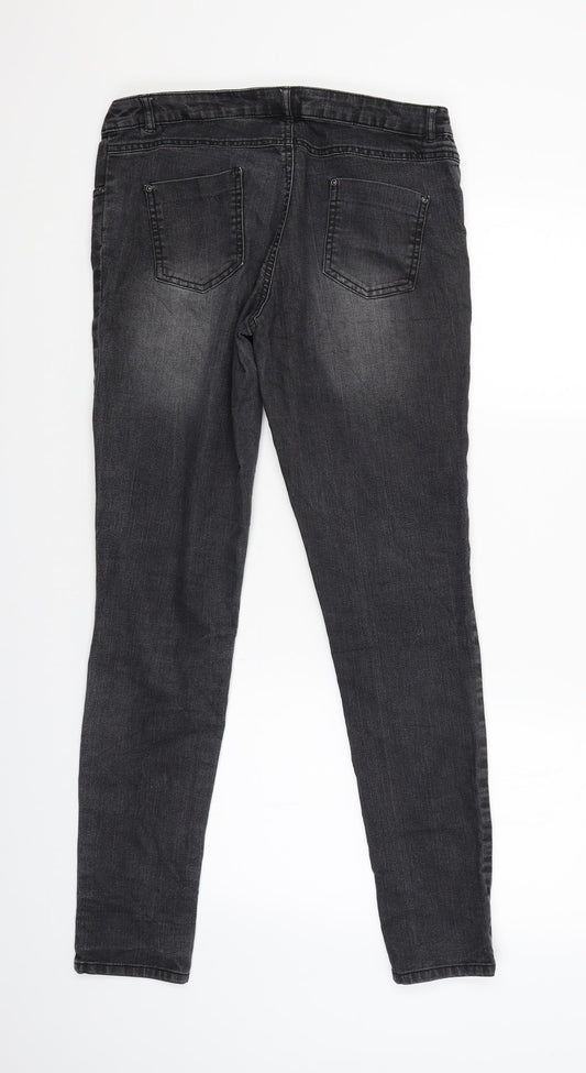 Walk and Talk Womens Black Straight Jeans Size 38 L29 in