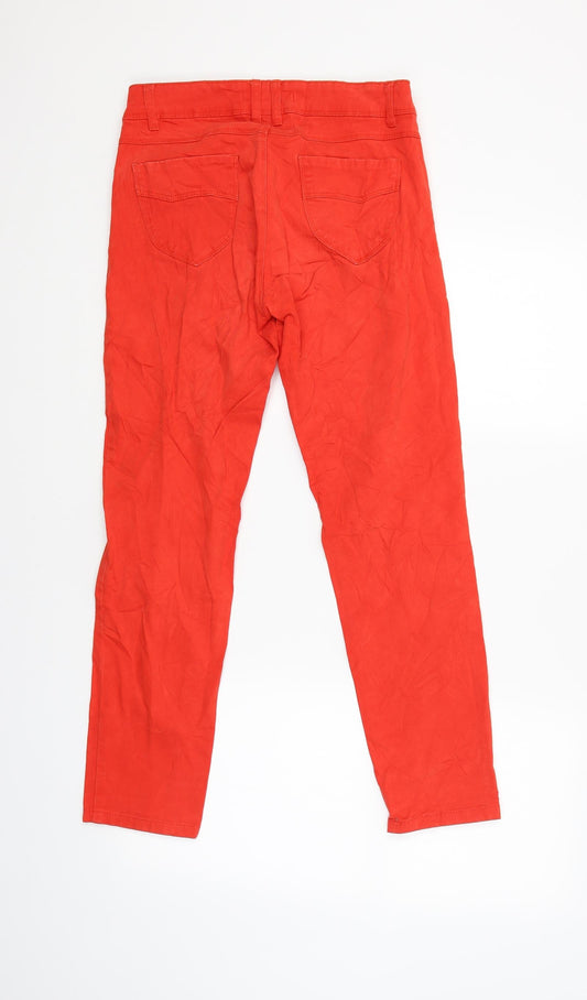 Top Secret Womens Red Capri Trousers Size 36 L26 in