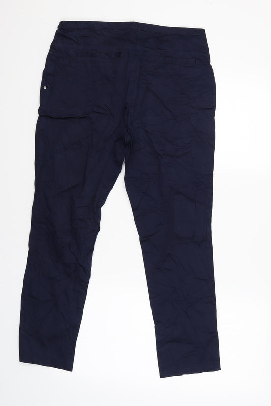 Solar Womens Blue Windbreaker Trousers Size 38 L25 in