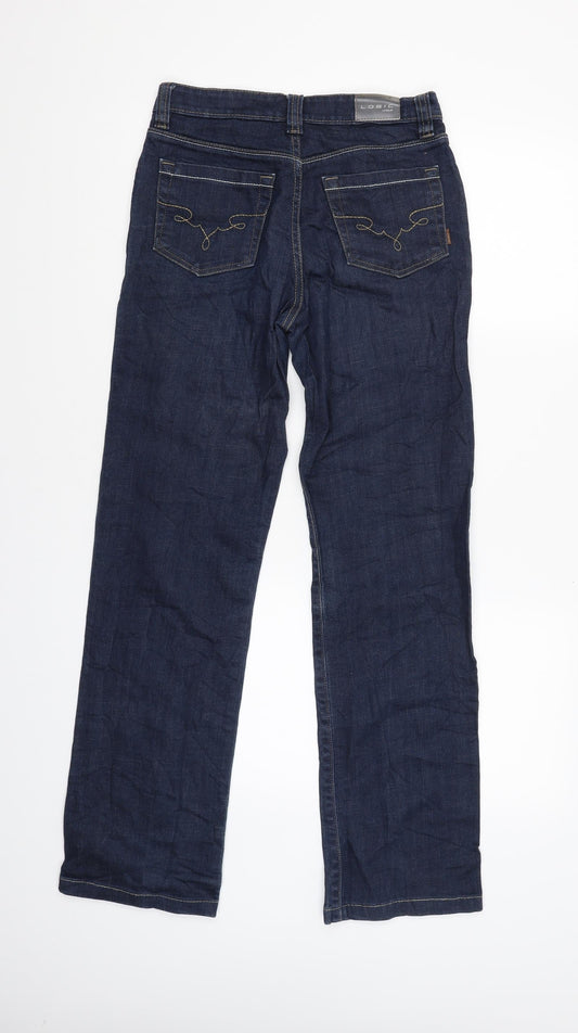 LOGIC Womens Blue Straight Jeans Size L L29 in