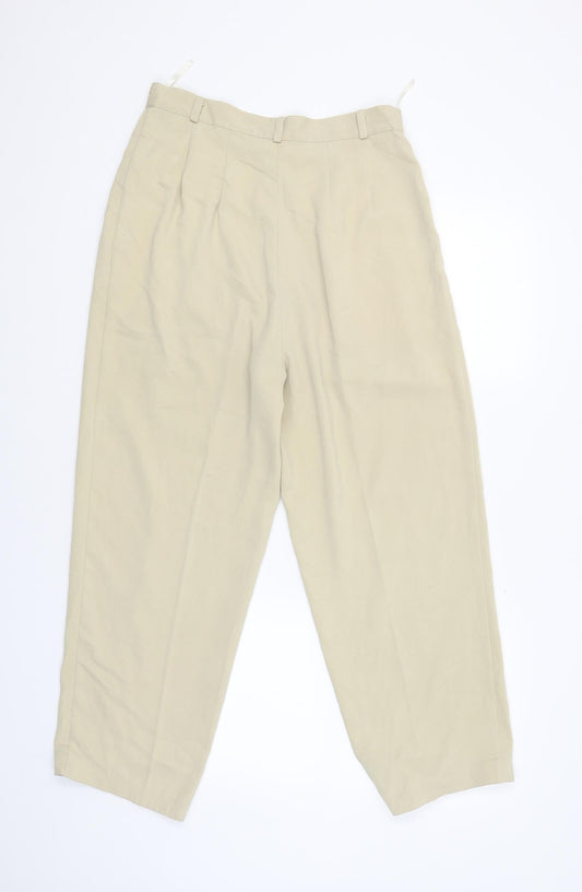 CCDK Womens Beige Capri Trousers Size 40 L24 in