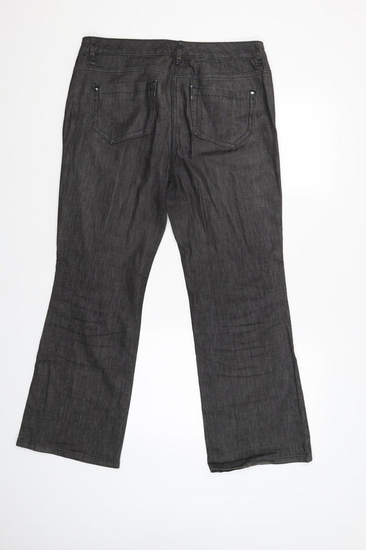 Principles Womens Black Straight Jeans Size 14 L27 in