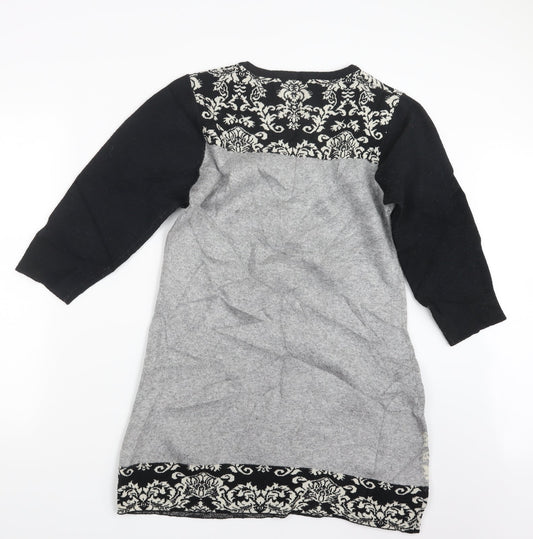 Papillon Womens Black Knit Pullover Jumper Size L