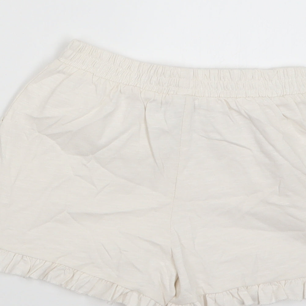 TU Girls White Boyfriend Shorts Size 4-5 Years
