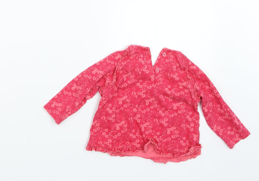 Mini Club Girls Pink Floral Basic T-Shirt Size 6-9 Months