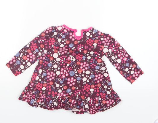 Mini Club Girls Purple Geometric T-Shirt Dress Size 6-9 Months