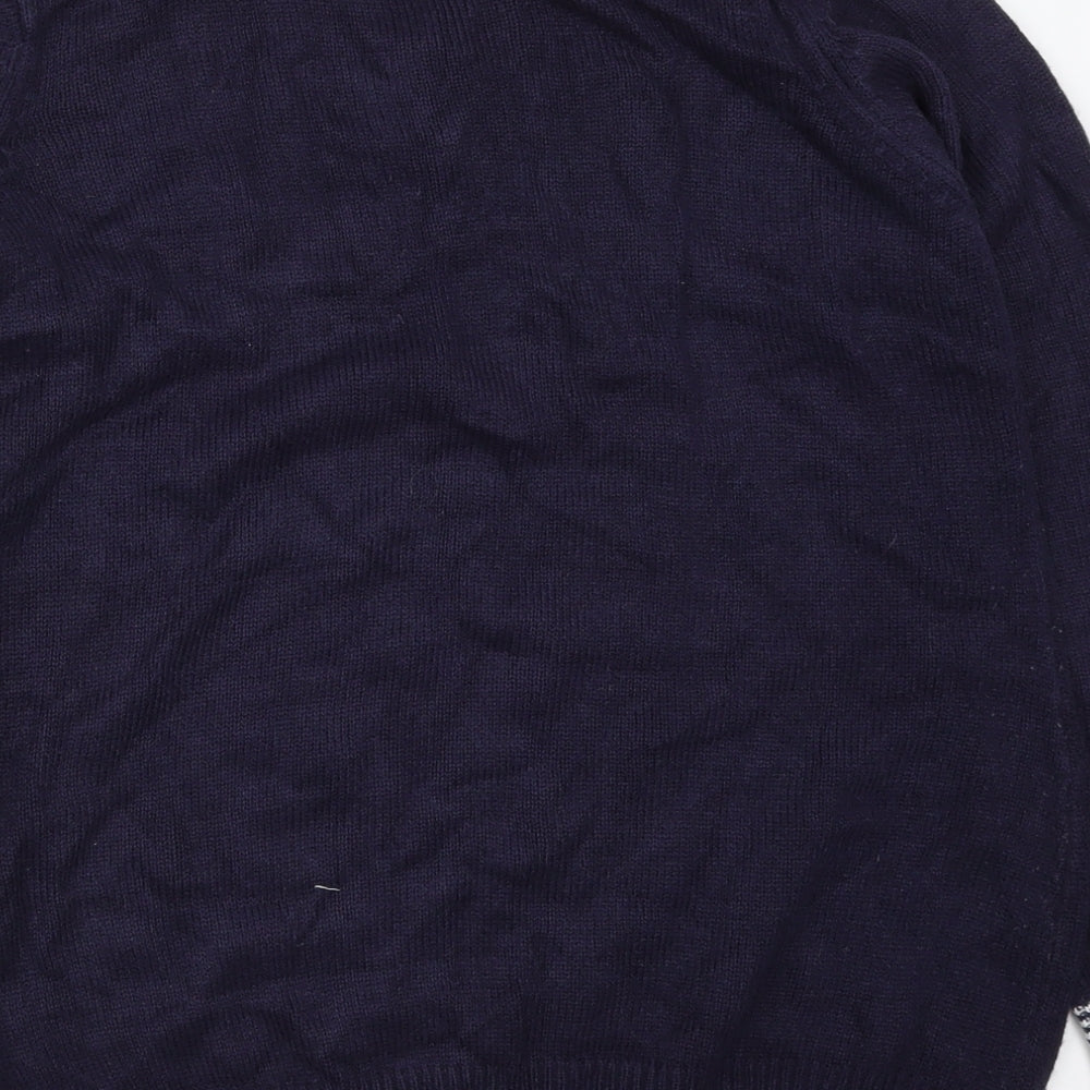 Isle Womens Blue Knit Pullover Jumper Size 14