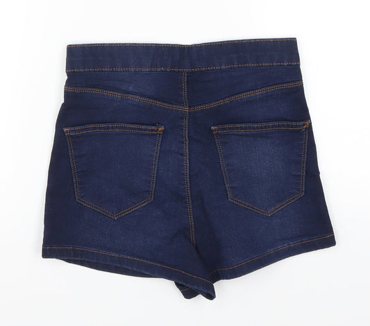Miss Selfridge Womens Blue Denim Hot Pants Shorts Size 8