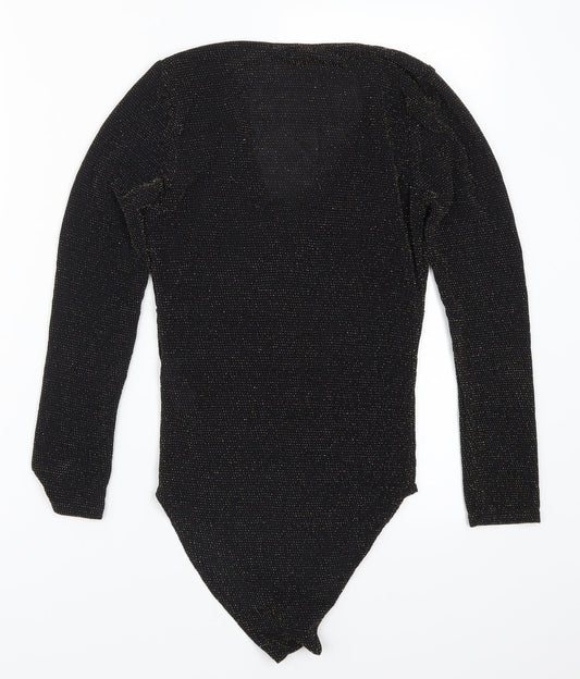 Boohoo Womens Gold Bodysuit One-Piece Size 8