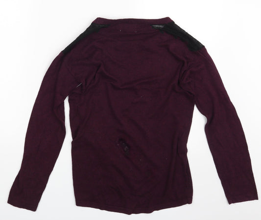 Papaya Womens Purple Pullover Jumper Size 8