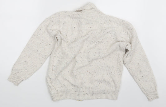 Blush Womens Ivory Full Zip Jumper One Size