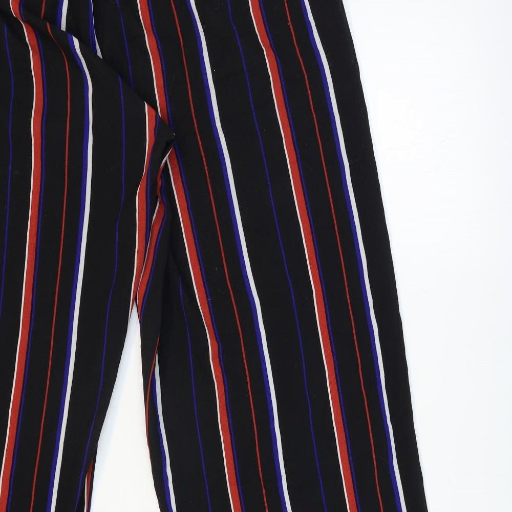 Papaya Womens Blue Striped Windbreaker Trousers Size 12 L30 in