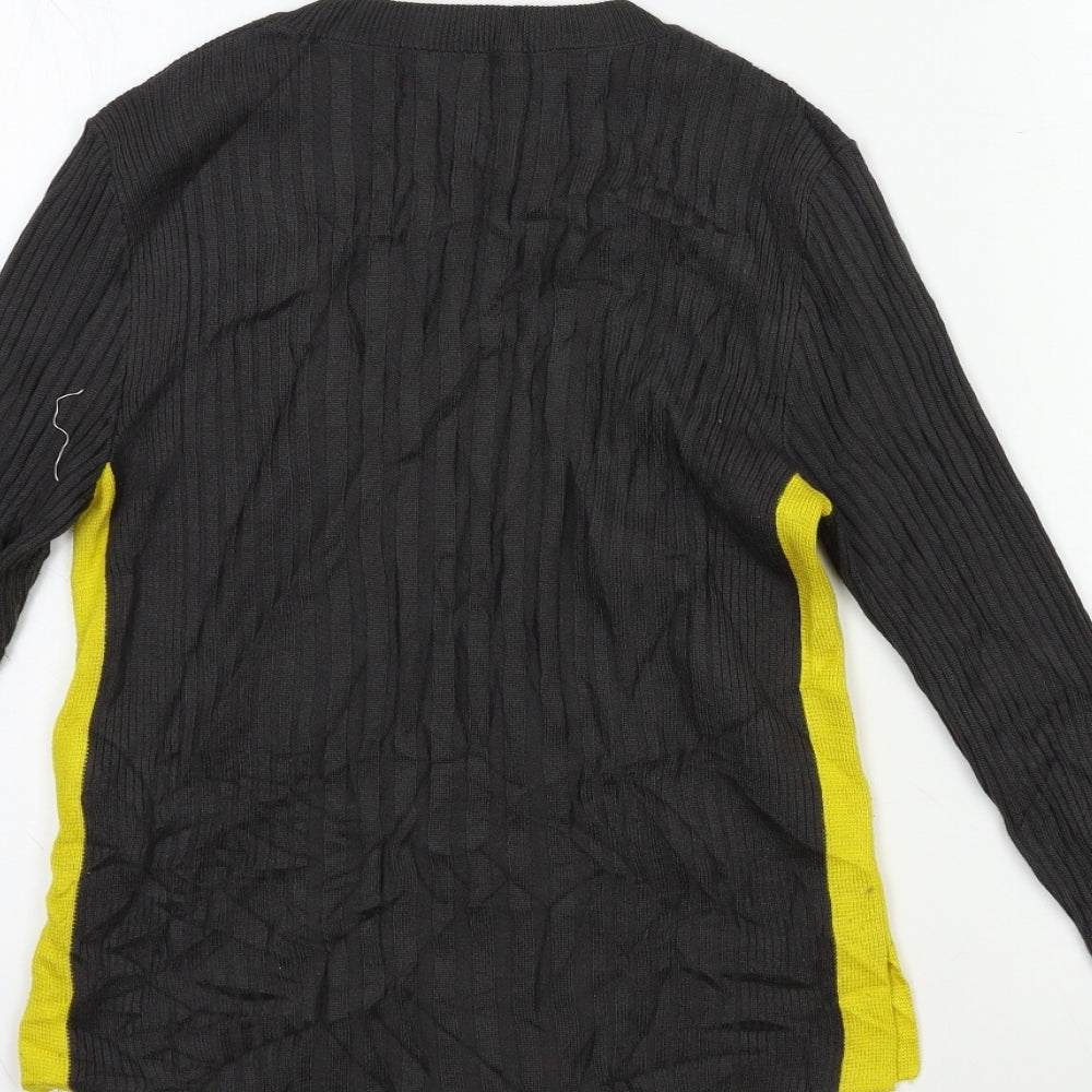 Marks and Spencer Womens Grey Striped Knit Pullover Jumper Size 10