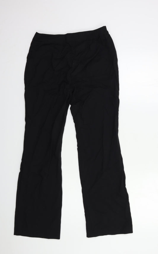 Papaya Womens Black Trousers Size 10 L27 in