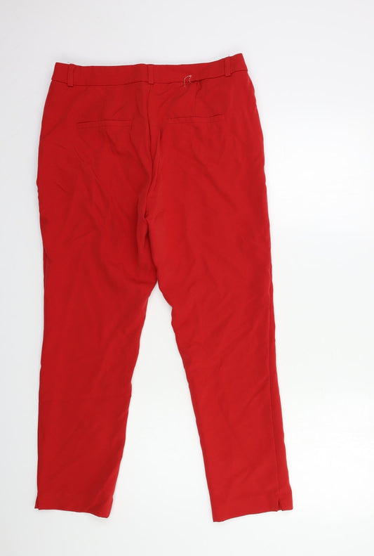 Preworn Womens Red Trousers Size 30 in L27 in