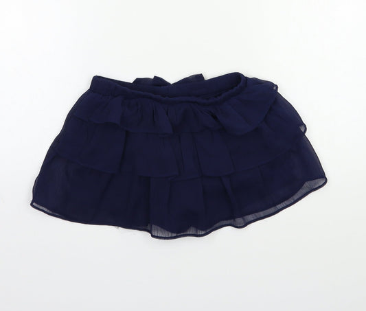 Preworn Girls Blue Sailor Shorts Size 7-8 Years