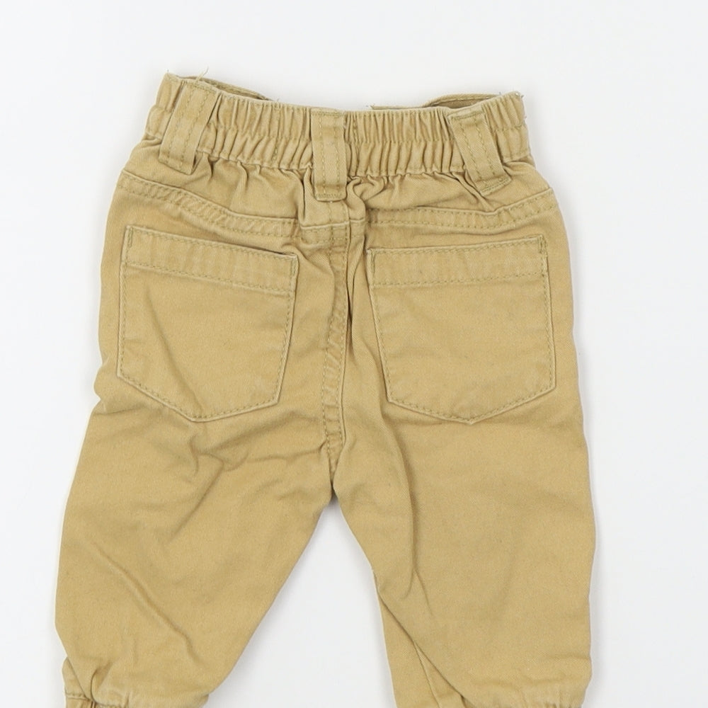 Earlydays Baby Beige Colourblock Capri Jeans