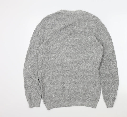 Burtons Mens Grey Pullover Jumper Size M