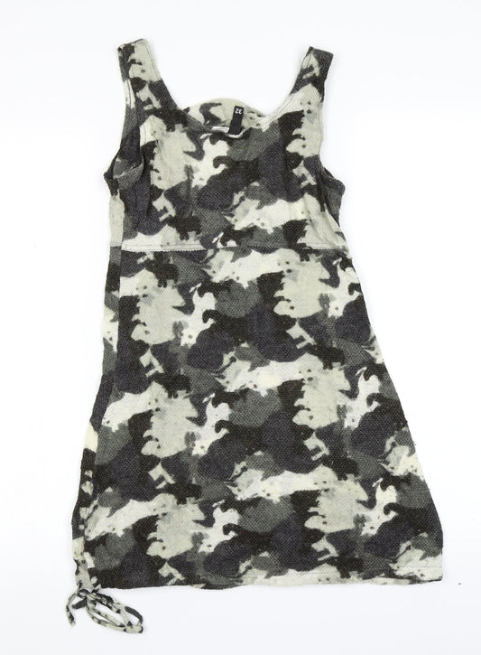 Divided Womens Green Camouflage Bodycon Size 4