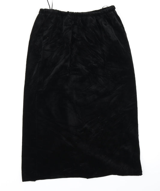 Frank Usher Womens Black A-Line Skirt Size 14