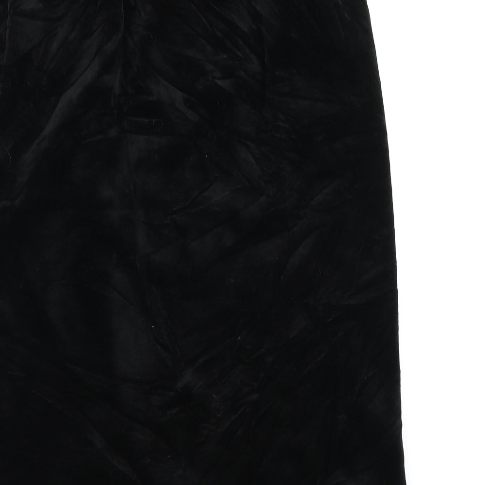 Frank Usher Womens Black A-Line Skirt Size 14