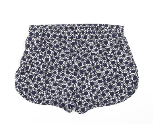 Papaya Womens Blue Batik Hot Pants Shorts Size 8